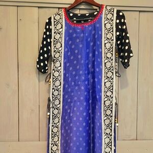 ✨ HOLIDAY OFFER 3-Piece Designer Kurti/Tunic with Black Pleated Palazzo ✨